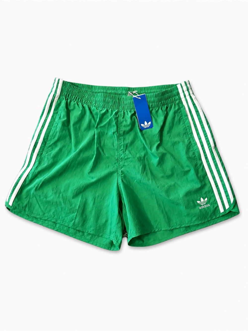 adidas Men’s Green 3-Stripe Athletic Shorts